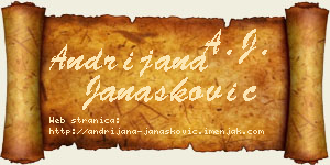 Andrijana Janašković vizit kartica